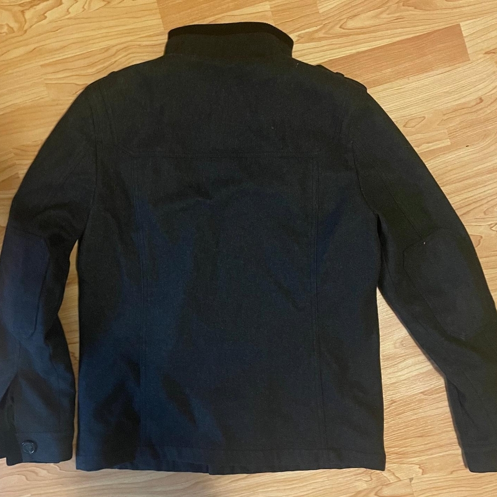 District Men's Black Military Jacket